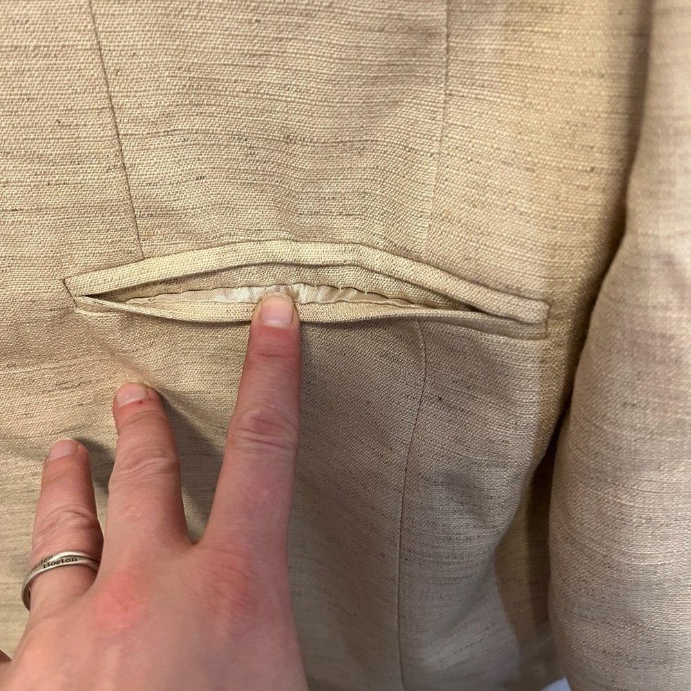 Pendleton NWT Vintage Linen Blend Petite Blazer Sz 14 in - Picture 4 of 7